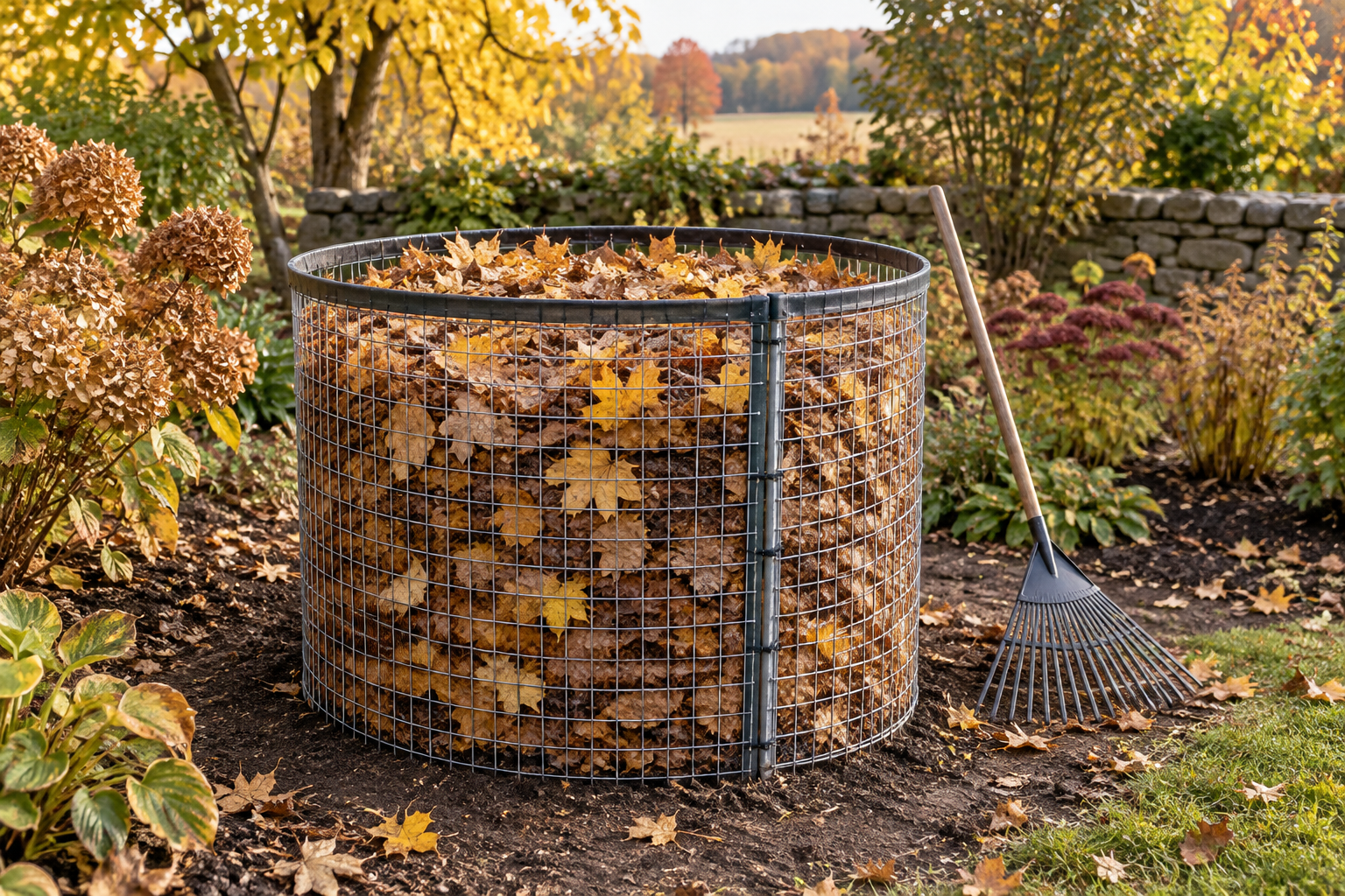 Build a Fall Leaf-Mold Bin